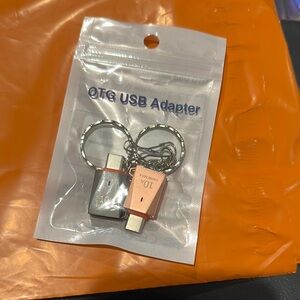 Dual-Tone OTG USB Adapter Keychain